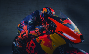 Espargaro poses for a portrait during the official presentation of the Red Bull KTM Factory Racing team in Mattighofen, Austria on January 12, 2019.