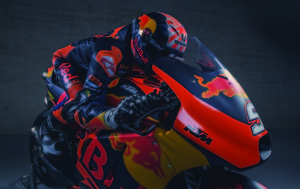 Zarco poses for a portrait during the official presentation of the Red Bull KTM Factory Racing team in Mattighofen, Austria on January 12, 2019.
